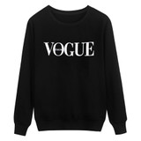 BTS 2017 Women Fashion Brand Hoodie VOGUE Letter Print Sweatshirt Knitted Long Sleeve Pullovers Polerones Mujer Harajuku Tops