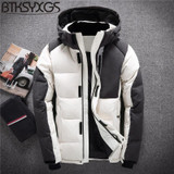 BTKSYXGS 2017 New winter fashion Men's short design Thickening warm Hoodies down jacket coat parka outerwear overcoat