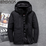BTKSYXGS 2017 New Men's Winter Casual Hoodies Down Jackets Coats Tide Fashion Thick Warm Waterproof Windproof Parkas Outerwears