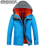 BTKSYXGS 2017 New winter men's Hooded down jackets coats Tide fashion short Thick warm waterproof windproof parkas outerwears