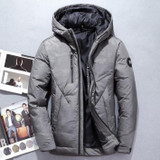 BTKSYXGS 2017 Men's winter Hooded down jacket coat parka Fashion Thick warm Waterproof windproof outerwear overcoat High quality
