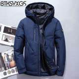 BTKSYXGS 2017 Men's winter Hooded down jacket coat parka Fashion Thick warm Waterproof windproof outerwear overcoat High quality