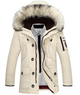 BTKSYXGS 2017 Men's winter Large fur collar lambs wool Hoodies down jackets coats parkas fashion Thick warm outerwears overcoats