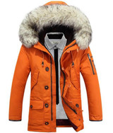 BTKSYXGS 2017 Men's winter Large fur collar lambs wool Hoodies down jackets coats parkas fashion Thick warm outerwears overcoats