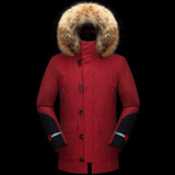 BTKSYXGS 2017 Men's down jacket coat parka fashion winter long Thick warm fur collar Hooded Waterproof outerwear For -40 degrees