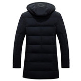 BTKSYXGS 2017 men's casual hoodies down jacket coat parka fashion winter medium-long design Thickening warm outerwear overcoat