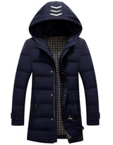 BTKSYXGS 2017 men's casual hoodies down jacket coat parka fashion winter medium-long design Thickening warm outerwear overcoat
