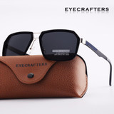Brown Brand Retro Square Sunglasses Polarized Mens Driver Coating Mirrored Sunglasses Fashion Polaroid Metal Sunglasses 273