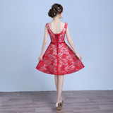 2017 Short Cocktail Dresses New Design Lace Up A-line Party Gown veatidos de festa