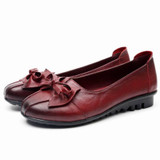 2017 Shoes Woman Genuine Leather Women Shoes 3 Colors Loafers Women's Flat Shoes Fashion Women Flats