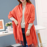 2017 Shawl Scarf For Women Luxury Brand Shawl Winter Warm Pashmina Soft Female fringe Scarf Tassel Cashmere Scarf Women