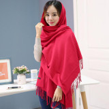 2017 Shawl Scarf For Women Luxury Brand Shawl Winter Warm Pashmina Soft Female fringe Scarf Tassel Cashmere Scarf Women