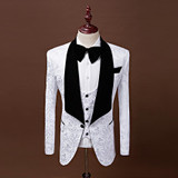 2017 Shawl Lapel Slim Fit Groom Tuxedos Red/White/Black Men Suits Latest Coat Pant Designs Men Wedding Suits For Men Prom Tuxedo