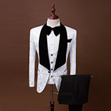 2017 Shawl Lapel Slim Fit Groom Tuxedos Red/White/Black Men Suits Latest Coat Pant Designs Men Wedding Suits For Men Prom Tuxedo