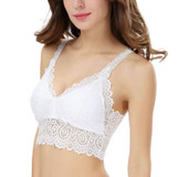 2017 Sexy Women Lace Crochet Bralette Bralet Bra Bustier Crop Top Floral Cami Padded Tank Tops 5299