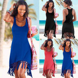 2017 Sexy Women Dress Summer Casual Sleeveless Beach Dress Short Mini Dress