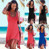 2017 Sexy Women Dress Summer Casual Sleeveless Beach Dress Short Mini Dress