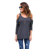 2017 Sexy Women Cotton Shirts O Neck Hollow Out Long Sleeve Sexy Women Tops Solid Blouse Summer Casual Blusas Mujer LX136