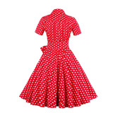 2017 Sexy Summer Dress Women's Retro Vintage Dress Elegant Audrey Hepburn Short Sleeve Casual Office Dress Plus Size Vestidos