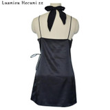 2017 Sexy Summer Women Dress Satin Slip Deep V Neck Spaghetti Strap Party Short Dresses Solid Ladies Mini Dress Vestidoes C099