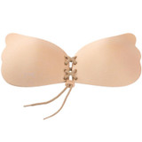 2017 Sexy Push Up Fly Bra Silicone Lace Up Bralette Invisible Bra Strapless Bras for Women Backless Adhesive Sticky Wedding Gel