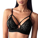 2017 Sexy Lace Bra V-neck Crop Top Summer Women Tank Top Floral Lace Wire Bra Bustier Vest Unpadded Bralette Blouse Camis