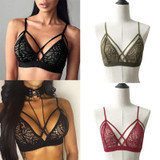 2017 Sexy Lace Bra V-neck Crop Top Summer Women Tank Top Floral Lace Wire Bra Bustier Vest Unpadded Bralette Blouse Camis