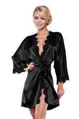 2017 sexy fashion lace v neck mini silk New Hot Luxury Women Nightwear Satin Dressing Gown Robe Kimono Sleepwear Lingerie WOMEN