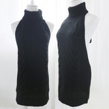 2017 Sexy Backless Women Sweaters And Pullovers Autumn New Turtleneck Sleeveless Long Virgin Killer Sweater Japanese Knitted