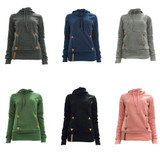 Alien Solid Hooded Women Hoodies Sweatshirts 2017 Hooded Collar Pocket Long Sleeve Pullovers Female Casual Drawstring Tops 30@J