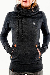 Alien Solid Hooded Women Hoodies Sweatshirts 2017 Hooded Collar Pocket Long Sleeve Pullovers Female Casual Drawstring Tops 30@J