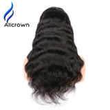 Alicrown Glueless Full Lace Human Hair Wigs With Baby Hair Remy Brazilian Hair Lace Wigs For Black Women Bleached Knots