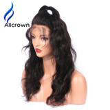 Alicrown Glueless Full Lace Human Hair Wigs With Baby Hair Remy Brazilian Hair Lace Wigs For Black Women Bleached Knots