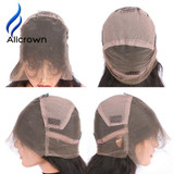 Alicrown Glueless Full Lace Human Hair Wigs For Black Women Bleached Knots Pre-Plucked Remy Brazilian Hair Wigs With Bay Hair