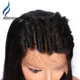 Alicrown Glueless Full Lace Human Hair Wigs For Black Women Bleached Knots Pre-Plucked Remy Brazilian Hair Wigs With Bay Hair