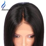 Alicrown 180% Density Full Lace Human Hair Wigs With Baby Hair Brazilian Remy Hair Lace Wigs For Black Women Pre-Plucked