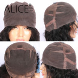 ALICE Pre Plucked Full Lace Human Hair Wigs For Black Women 10-24'' Remy Hair Glueless Brazilian Ombre Lace Wig Bleached Knots