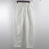 Alice & Elmer White Boyfriend Jeans For Women Jeans Pants Women Mid-Waist Denim Jeans Female Pants