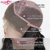 ali hot Lace Front Human Hair Wigs For Black Women Curly Lace Front Wig Brazilian Remy Hair Wigs With Baby Hair Bleached Knots