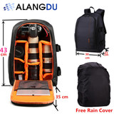 ALANGDU Camera Bag DSLR Backpack Notebook Video Photo Bags for Camera d3200 d3100 d5200 Small Compact Camera Backpack Large Size