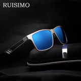Al-Mg Frame Unisex Square Vintage Retro Sun Glasses Famous Brand Sunglases polarized Sunglasses Oculos Feminino For Women Men