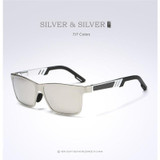Al-Mg Frame Unisex Square Vintage Retro Sun Glasses Famous Brand Sunglases polarized Sunglasses Oculos Feminino For Women Men