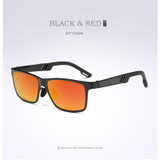 Al-Mg Frame Unisex Square Vintage Retro Sun Glasses Famous Brand Sunglases polarized Sunglasses Oculos Feminino For Women Men