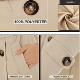 AKSLXDMMD Women Short Trench 2017 New Spring and Autumn Fashion Double Breasted Slim Long Sleeve Trench Coat Female LH771