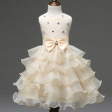 2017 Child Christening Summer Baby Girl Lace Dress Kids Ruffles Lace Tutu Dresses For Girls Princess Wedding Party Events Wear