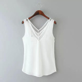 2017 Chiffon Vest Women Blouses Sleeveless Tops Femininas Fashion Female Casual Clothing Camisa Blusa Ladies Plus Size Shirts