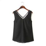 2017 Chiffon Vest Women Blouses Sleeveless Tops Femininas Fashion Female Casual Clothing Camisa Blusa Ladies Plus Size Shirts