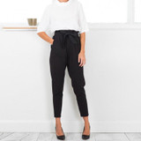 2017 Chiffon high Waist Harem Pants Women Stringyselvedge Summer Style Casual Pants Female Black Trousers Plus size S3