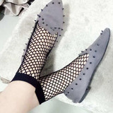 2017 Chic Thin Fishnet Sock Women Harajuku Goth Punk Unif Series Cool Female Fishnet Short Socks Females Hollow Out ZWW0440-45