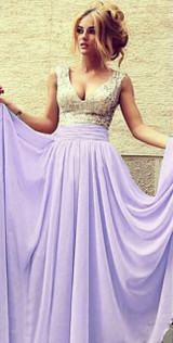 2017 Cheap Simple Bridesmaid Dresses Long Lavender Turquoise Burgundy Sequins Bridesmaid Dress Elegant V Neck Prom Gown